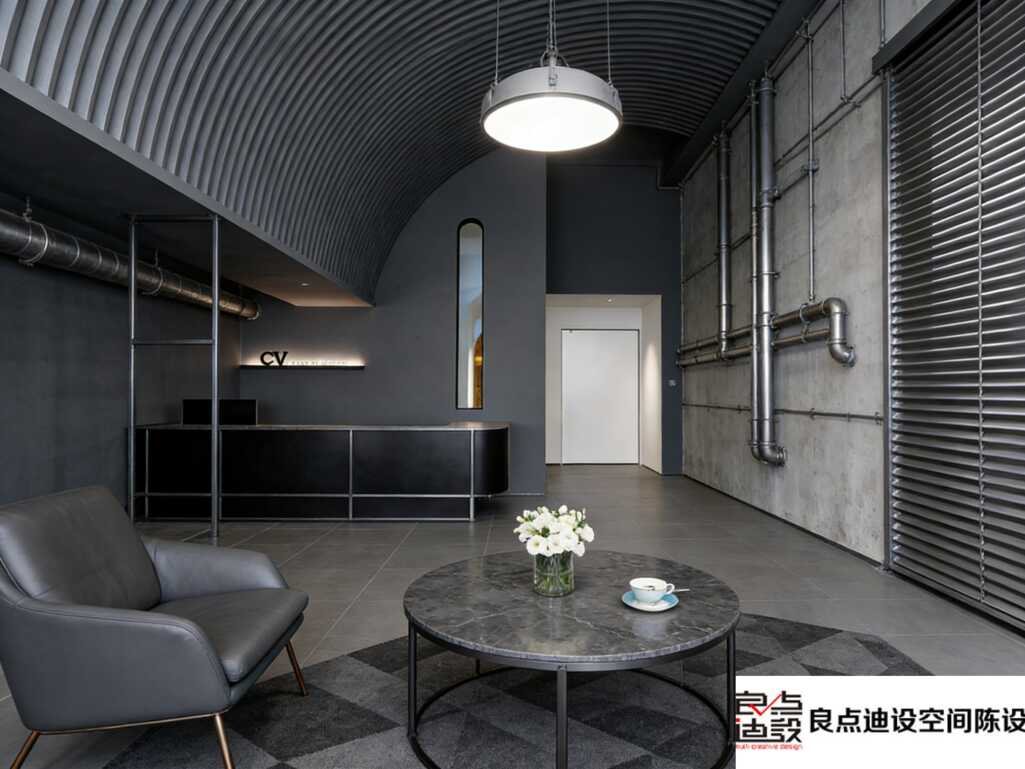 硬核工业风美容院装修软装设计!谁说水泥管不能做SPA?